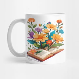 flowers growing the book Mug